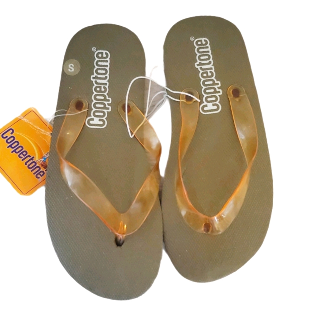 #436 Coppertone Boys Green Flip Flop Sandals 12